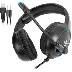Fone Headset Gamer Holt P2 RGB Fortrek Preto