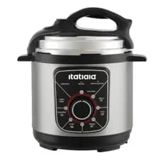 Panela de Pressão Elétrica Itatiaia Essencial 5L Inox Preta 900W - 127V/220V