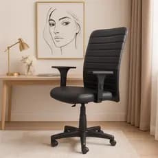 Cadeira Presidente Ergonômica NR17 Preta Escritório CEO Office Regulável Rodízios Confortável Costura Esteirinha