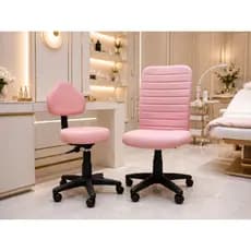 Kit Cadeira Mocho Estética Giratório Profissional Manicure C/encosto Manicure + Cadeira Cliente S/Braços