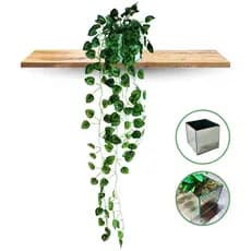 Planta Artificial Jibóia Pendente Caída com Vaso Espelhado