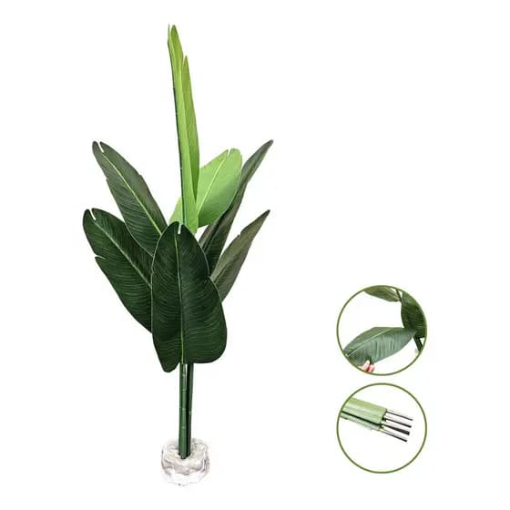 Arvore Bananeira Artificial 110cm Sem Vaso Folhas Grandes Verde
