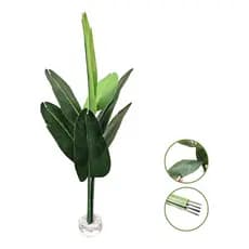 Arvore Bananeira Artificial 110cm Sem Vaso Folhas Grandes Verde