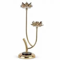 Castiçal Candelabro Luxo 45cm Cristal Mesa Jantar 2 Velas