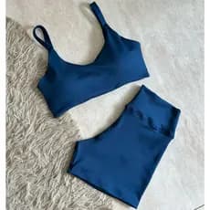 Conjunto de short fitness básico tradicional academia crossfit zero transparência treino de qualidade