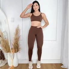 Conjunto de calça feminino BASICA fitness tradicional para Academia e Crossfit Corrida zero transparência PREMIUM