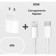 Carregador de Iphone Fonte Com Cabo Carregamento Rápido Turbo ⚡️ - ENVIO IMEDIATO
