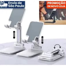 Suporte para Celular e Tablet dobrável portátil ajustável Apoio de mesa - ENVIO IMEDIATO