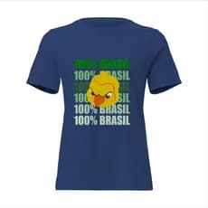Camisa Feminina Baby Look 100% Brasil