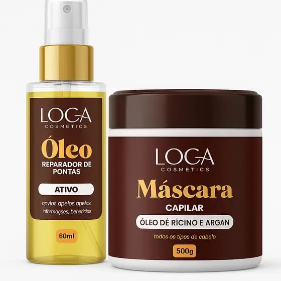 KIT MASCARA 500ML E OLEO REPARADOR - LOCA COSMETICO