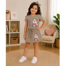 CONJUNTO INFANTIL E JUVENIL CAPIVARA SHORT SAIA E BLUSA ENVIO EMEDIATO