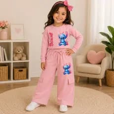 Conjunto Moletinho Infantil JUVENIL MININA STITCH Blusa e Calça de frio Envio Imediato