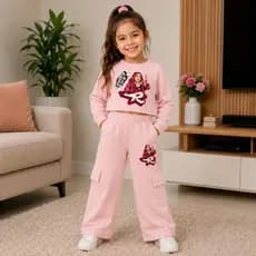 Çonjunto Moletinho  Infantil MININA TURMA EMILY VICK Blusa e Calça Tamanho 2 A10
