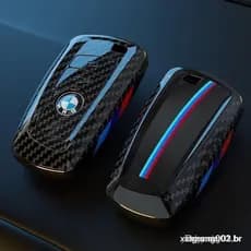 Capa para Chave de Carro em Fibra de Carbono ABS para BMW X3 X5 X6 X7 G20 G30 G01 G02 G05 G11 1 3 5 7 8XF Series Acessór
