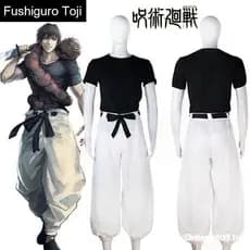 Peruca de Cosplay Toji Fushiguro do Anime Jujutsu Kaisen Temporada 2, Peruca de Assassino, Uniforme para Mulheres GT1Z O