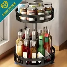 Organizador Giratório Multiuso 360 Graus Compacto Prático Cozinha Escritório