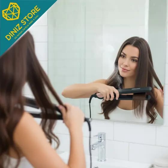 Chapinha Profissional Cabelo 50w Potente Bivolt Compacta Rosa Alisamento Rápido