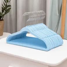 Kit Cabides Veludo Antideslizante Closet Guarda Roupa Organização Gancho Suporte Camisa Pendura