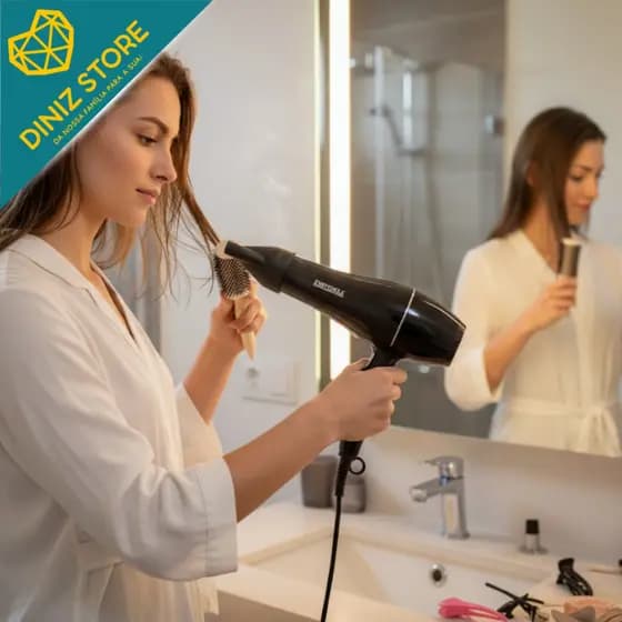 Secador Cabelo Profissional 1800w Potente Ergonomico Rapida Secagem Preto