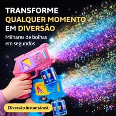 Arminha de Bolha de Sabão Infantil LED Máquina de Bolhas Automática 5000 Bolhas Pistola Colorida