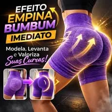 Short Empina Bumbum Feminino Cintura Alta Academia Sem Costura Não Transparente Fitness