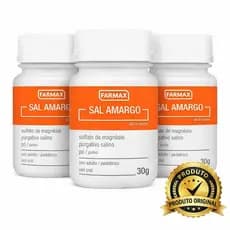 Kit 3x Sal Amargo Farmax 30g Sulfato de Magnésio Pó Uso Oral Original