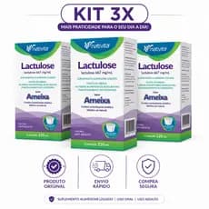 Kit 3x Lactulose 667mg/mL 120ml Original Fonte de Fibras Ameixa