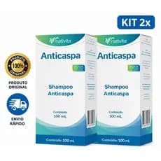 Kit 2x Shampoo Anticaspa Uso Diário – Limpeza do Couro Cabeludo 100ml