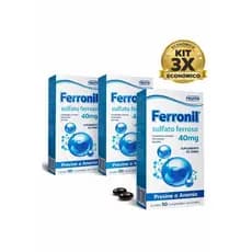 Kit 3x Ferronil Sulfato Ferroso 40mg Teuto – 150 Comprimidos