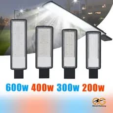 Luminária LED Poste 6500K 200/300/400/600W IP66 Bivolt Cabeçote para Iluminação Pública Externa