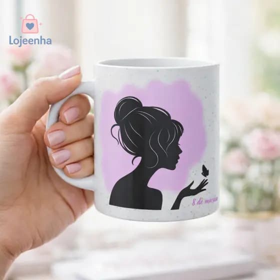 Caneca Dia da Mulher - Caneca Personalizada Dia da Mulher - Dia da Mulher - Presente Dia da Mulher - 8 de março - Mulher