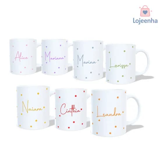 Caneca Personalizada com Nome - Caneca Colorida com Nome - Caneca com Nome Personalizado