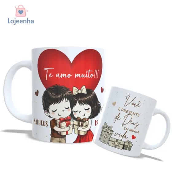 Caneca Personalizada Namorados - Caneca Casal - Caneca Namorado - Caneca Namorada