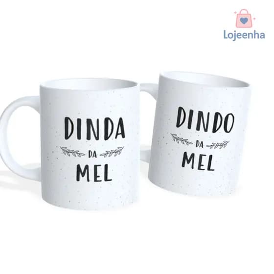 Caneca Dindos - Caneca Dinda - Caneca Dindo - Caneca Batizado - Caneca de Batismo - Presente Padrinhos - Madrinha