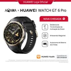 HUAWEI WATCH GT 6 Pro Honma| Smartwatch| Projetado com a HONMA| Até 21 dias de autonomia da bateria