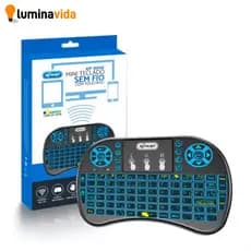 Mini Teclado Sem Fio KP-2048 Touchpad Wireless Smart TV TV Box Notebook PC Xbox Retroiluminado