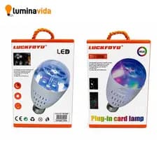 Lâmpada Projetora LED RGB Giratória E27 Bivolt com 12 Discos Temáticos Natal Festa Decoração