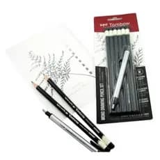 Kit 6x Lápis Graduado Tombow + Caneta Borracha Mono Zero