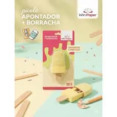 Borracha e Apontador em Formato de Picole Color