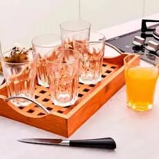 Jogo de 6 Copos de Vidro CockTail Transparente 310ML