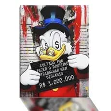 Quadro Decorativo Tio Patinhas 1 Peça Grande Hd Decoração Quarto Masculino Menino
