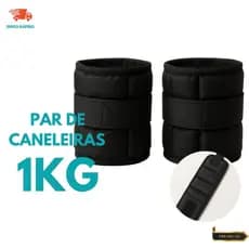 Par Caneleira Tornozeleira 1kg Treino Funcional Academia Pernas Gluteo Musculacao