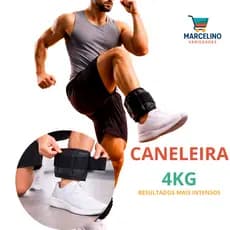 Par Tornozeleira Caneleira 4kg Profissional Academia Treino Pernas Musculacao