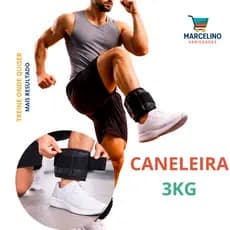 Par Caneleira Tornozeleira 3kg Peso Academia Treino Pernas Gluteo Fitness