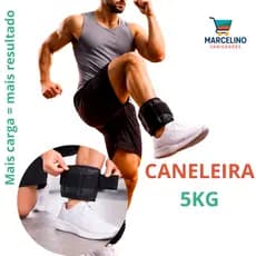 Par Tornozeleira 5KG Profissional  Academia Caneleira de Peso Fitness Treino de Perna