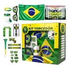Kit Torcedor Brasil 12 Itens Completo Copa Do Mundo 2026 BR888