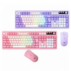 Kit Gamer Teclado Semi-Mecânico LED e Mouse 1200 DPI Sem Fio Altomex AL-9511