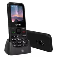 Celular Multi Vita 4G C/ Base Carregadora Dual Chip, Botão SOS, Câmera Preto - Multilaser