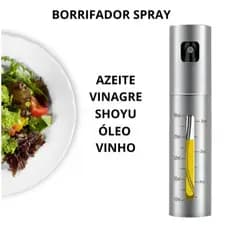 Spray Borrifador de Azeite, Óleo 100ML Aço Inoxidável Ka-2030 Prateado