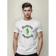 Camisa Camiseta Masculina 100% Algodão Estampada Medicina